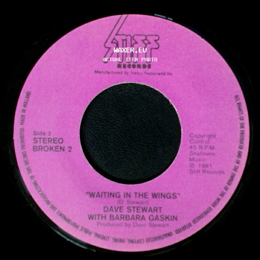 Dave Stewart With Barbara Gaskin - It's My Party / Waiting In The Wings side B
