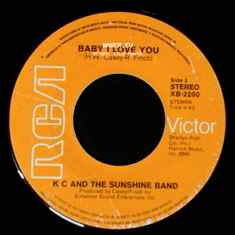K C And The Sunshine Band - Keep It Comin' Love / Baby I Love You side B