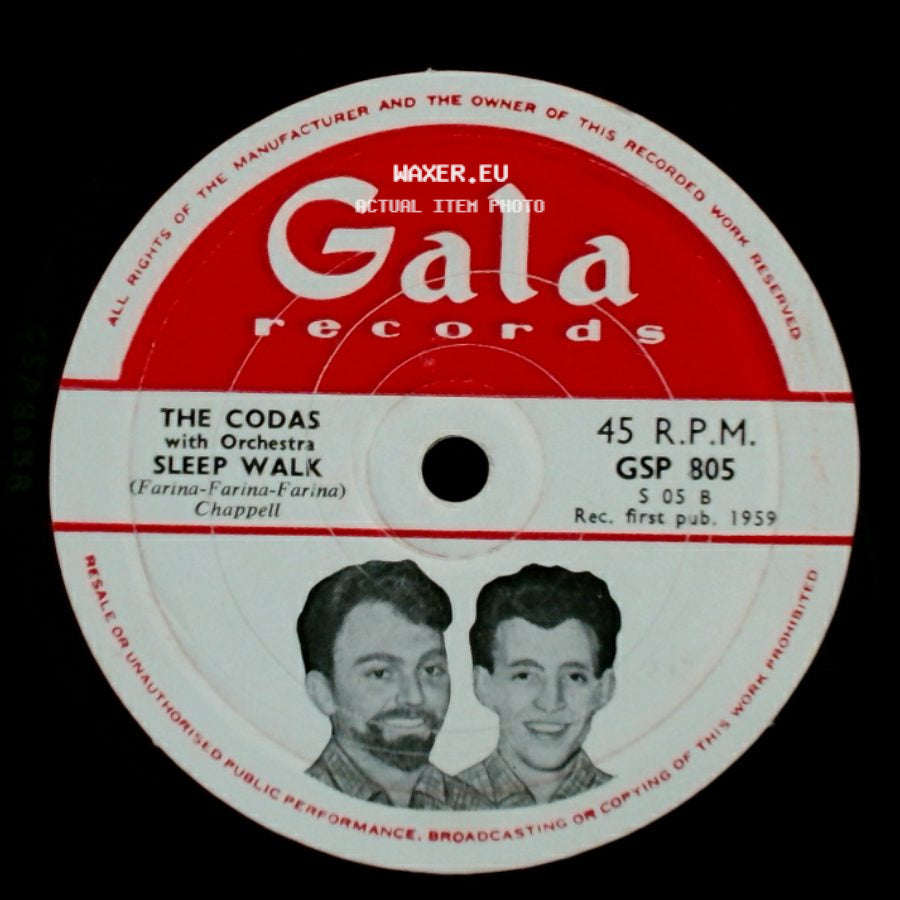 The Codas With Orchestra / The Muses With Orchestra - Sleep Walk / 'til I Kissed You side A