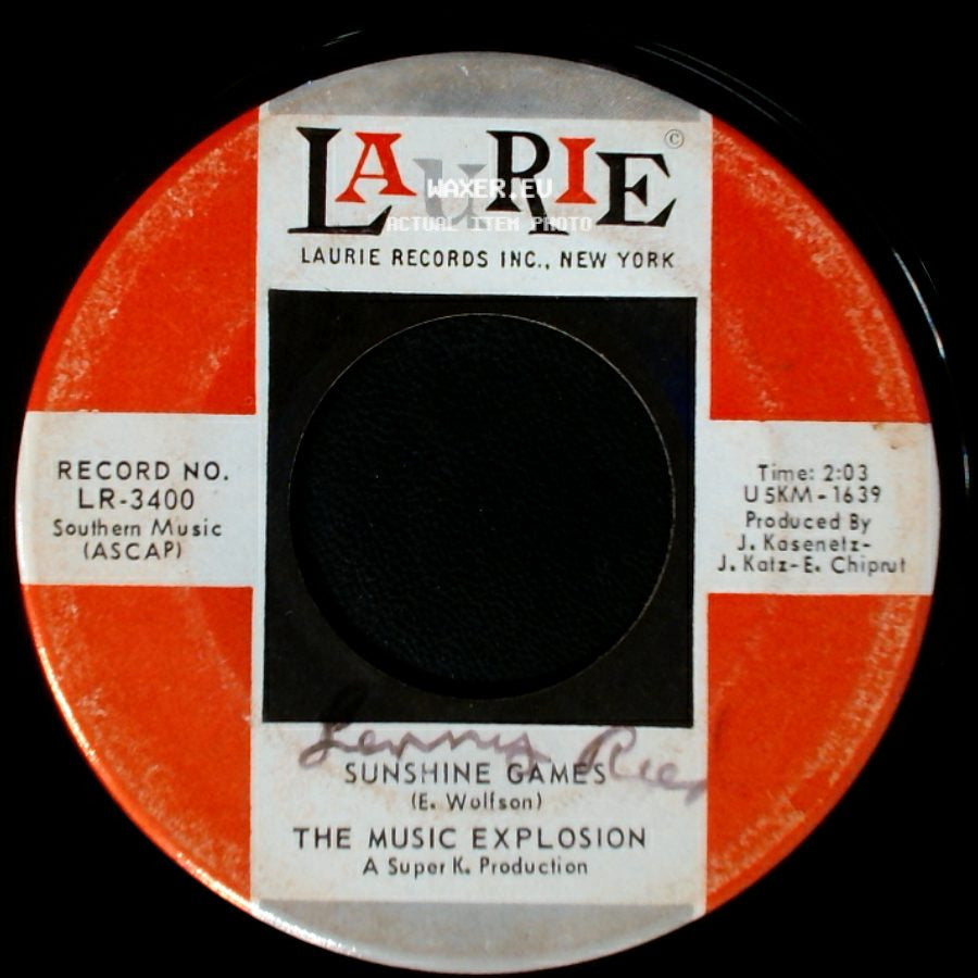 The Music Explosion - Can't Stop Now / Sunshine Games side B