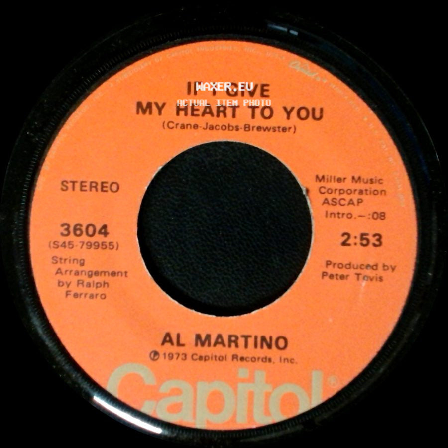 Al Martino - Hey Mama / If I Give My Heart To You side B