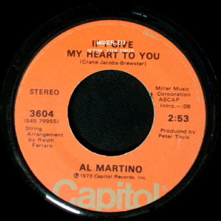 Al Martino - Hey Mama / If I Give My Heart To You side B