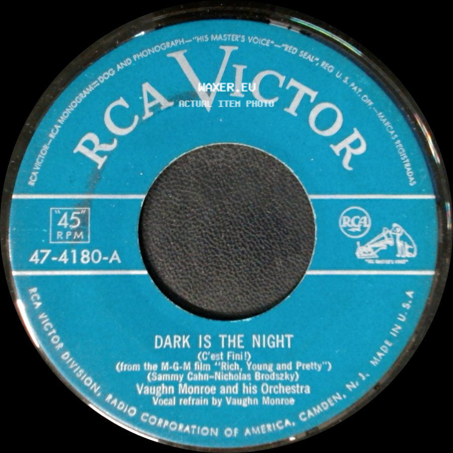 Vaughn Monroe And His Orchestra - Wonder Why / Dark Is The Night side B