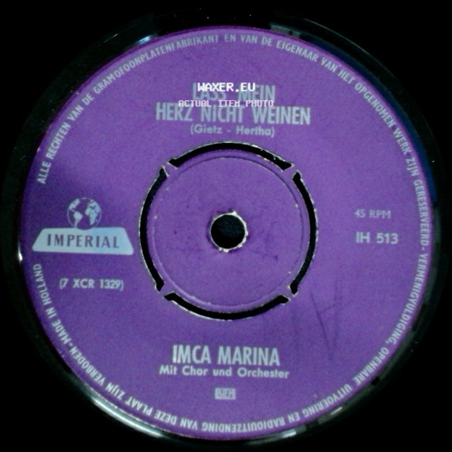 Imca Marina - Melodia Hawaiiana / Lass' Mein Herz Nicht Weinen side B