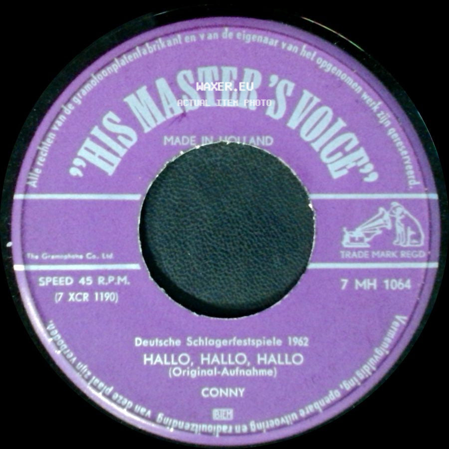 Conny - Hallo, Hallo, Hallo / Zwei Kleine Italiener side A