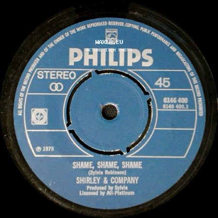 Shirley & Company - More "Shame" / Shame, Shame, Shame side B