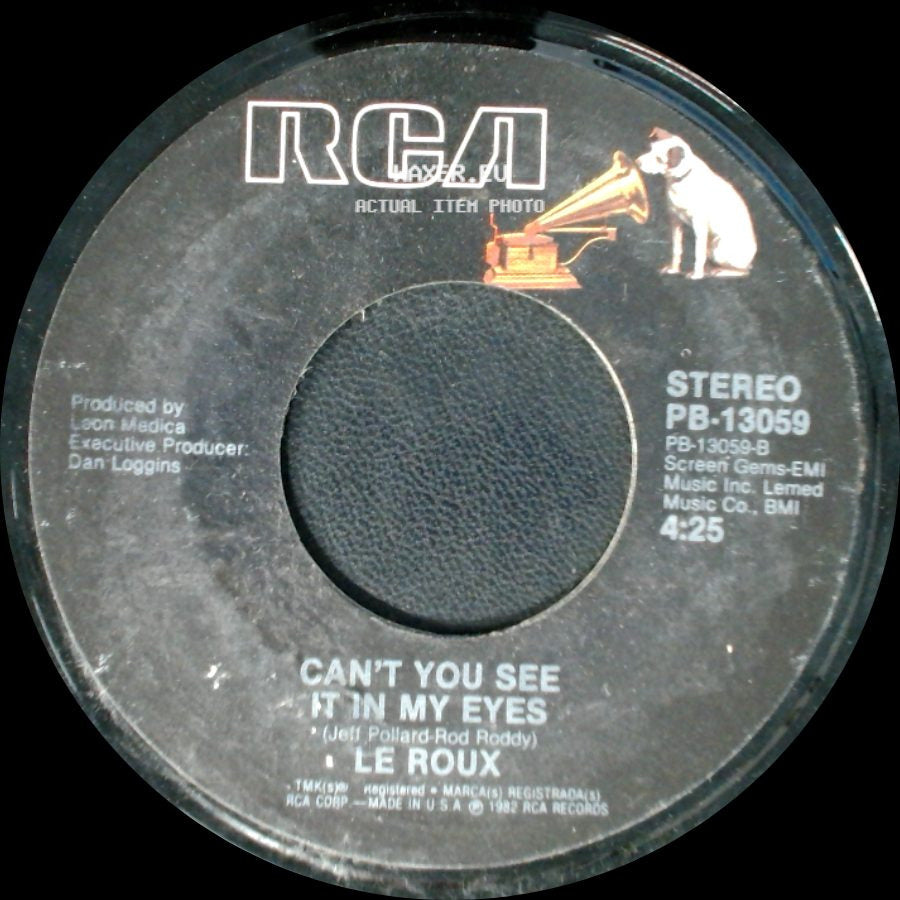 Le Roux - Nobody Said It Was Easy (Lookin' For The Lights) / Can't You See It In My Eyes side B