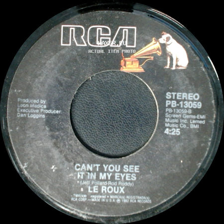 Le Roux - Nobody Said It Was Easy (Lookin' For The Lights) / Can't You See It In My Eyes side B