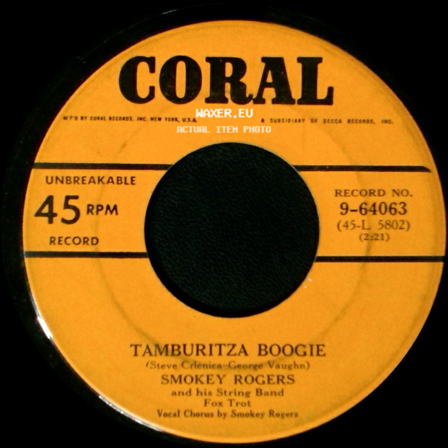 Smokey Rogers And His String Band - Lose Your Blues / Tamburitza Boogie side B
