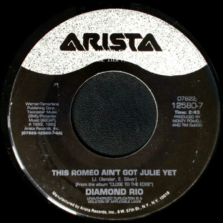 Diamond Rio - I Was Meant To Be With You / This Romeo Ain't Got Julie Yet side B