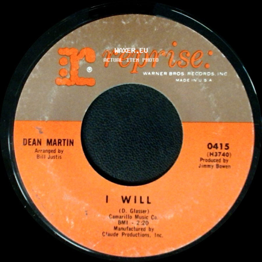 Dean Martin - You're The Reason I'm In Love / I Will side B