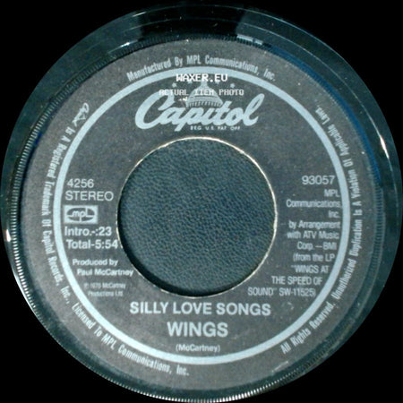Wings - Silly Love Songs / Cook Of The House side A