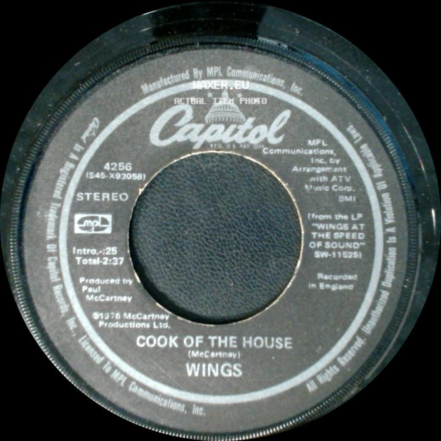 Wings - Silly Love Songs / Cook Of The House side B