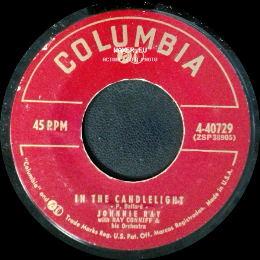 Johnnie Ray / Johnnie Ray With Ray Conniff & His Orchestra - Just Walking In The Rain / In The Candlelight side B