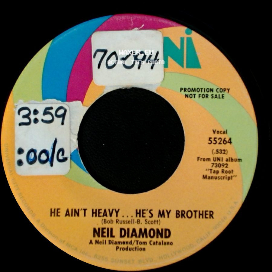 Neil Diamond - He Ain't Heavy... He's My Brother / He Ain't Heavy ...He's My Brother side A