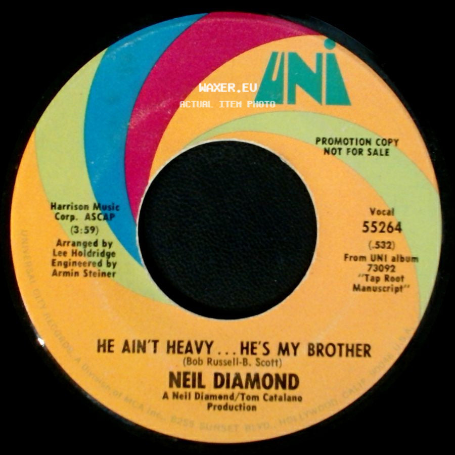 Neil Diamond - He Ain't Heavy... He's My Brother / He Ain't Heavy ...He's My Brother side B