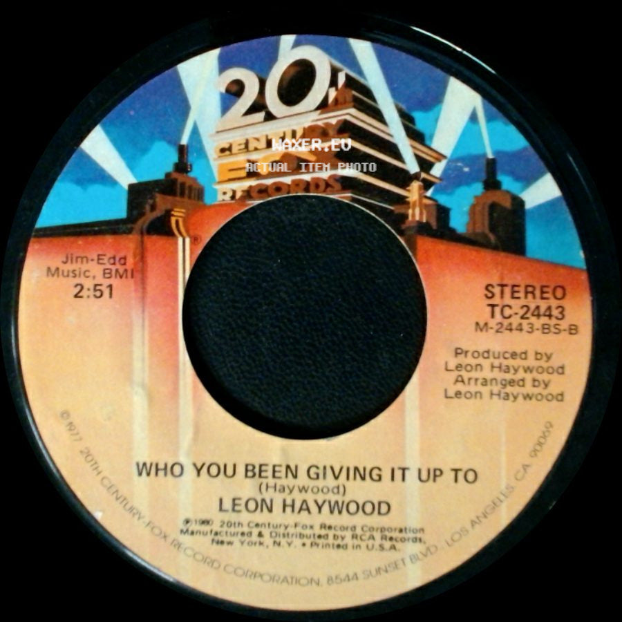 Leon Haywood - Don't Push It Don't Force It / Who You Been Giving It Up To side B