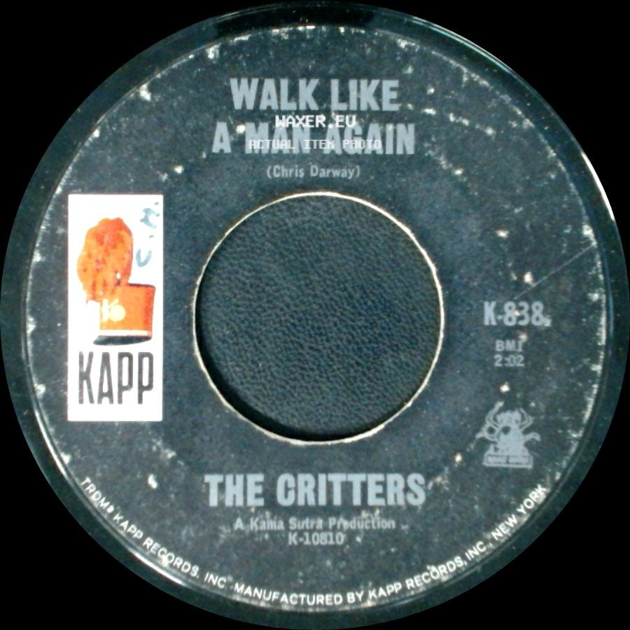 The Critters - Walk Like A Man Again / Don't Let The Rain Fall Down On Me side A