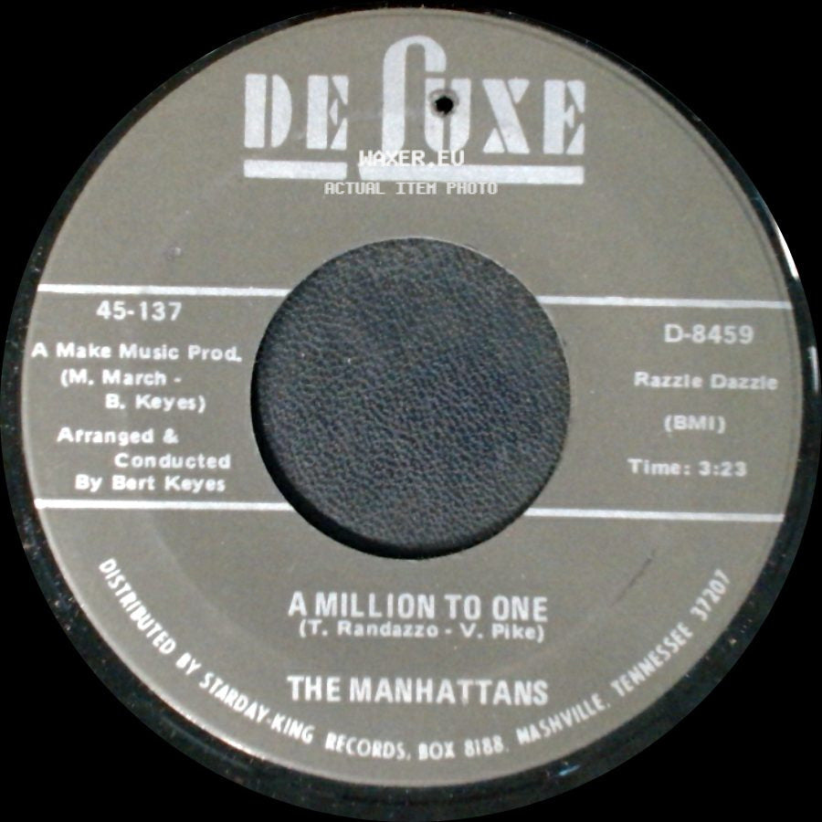 The Manhattans - Cry If You Wanna Cry / A Million To One side B