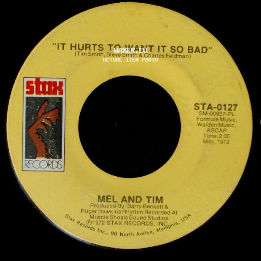 Mel And Tim - Starting All Over Again / It Hurts To Want It So Bad side B