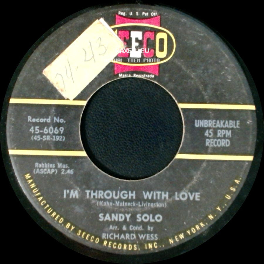 Sandy Solo - I'm Through With Love / Lament To Love side A