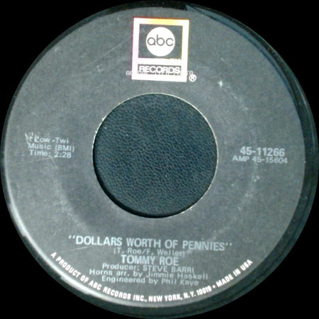 Tommy Roe - Dollars Worth Of Pennies / Pearl side A