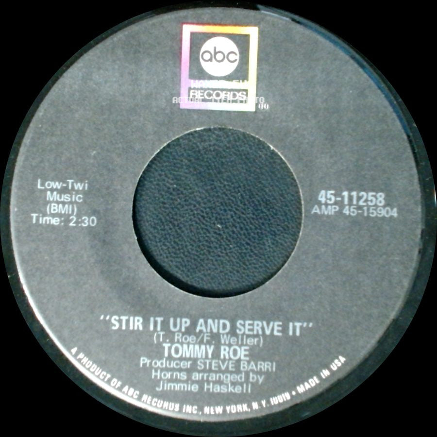 Tommy Roe - Firefly / Stir It Up And Serve It side B
