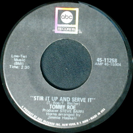 Tommy Roe - Firefly / Stir It Up And Serve It side B