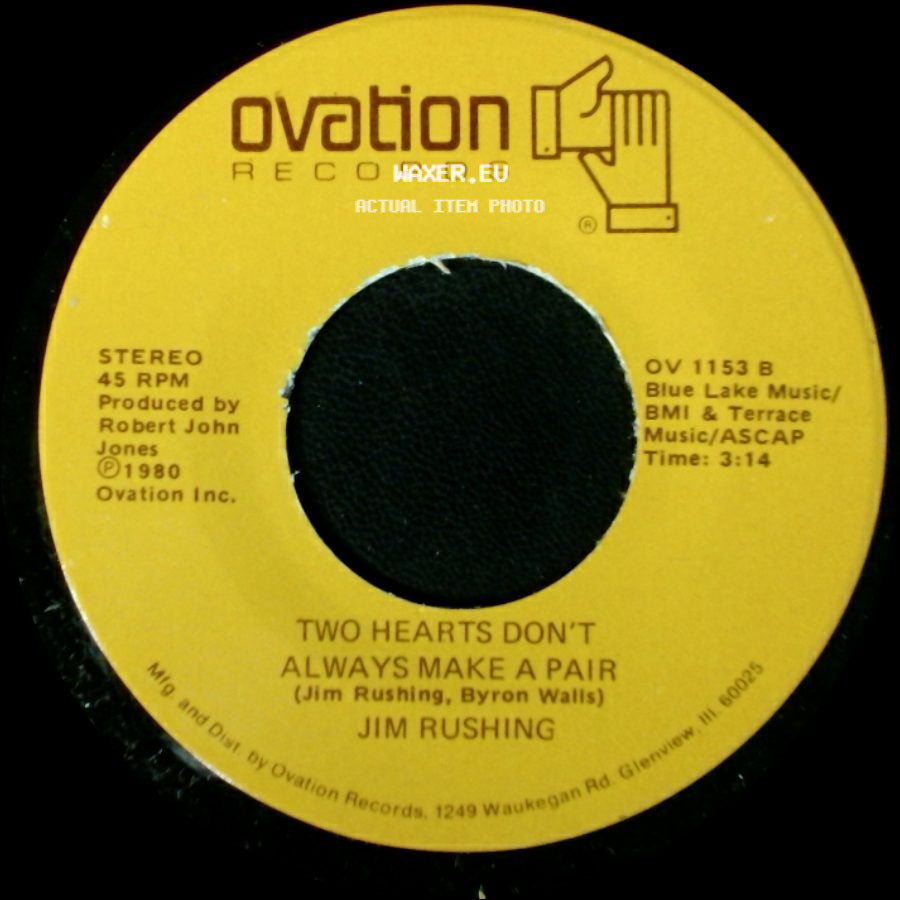 Jim Rushing - Dixie Dirt / Two Hearts Don't Always Make A Pair side B
