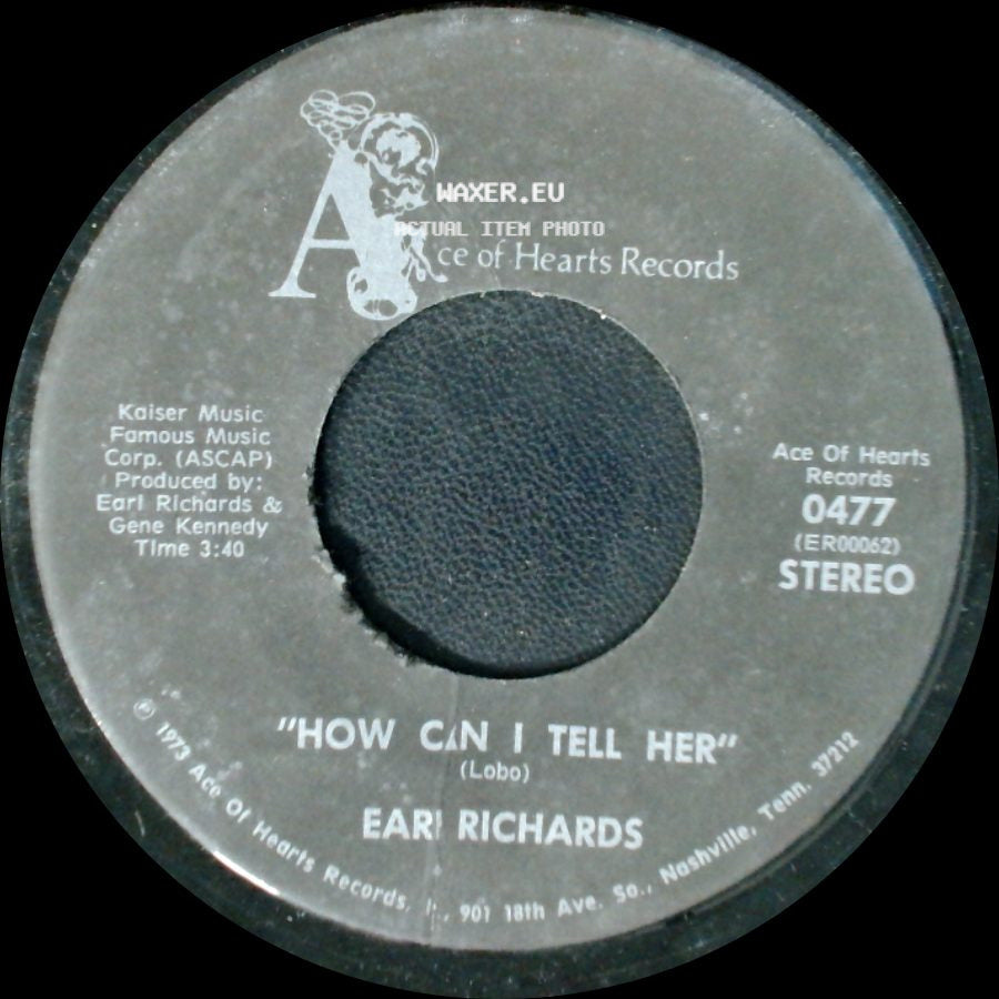 Earl Richards - Walkin' In Teardrops / How Can I Tell Her side B