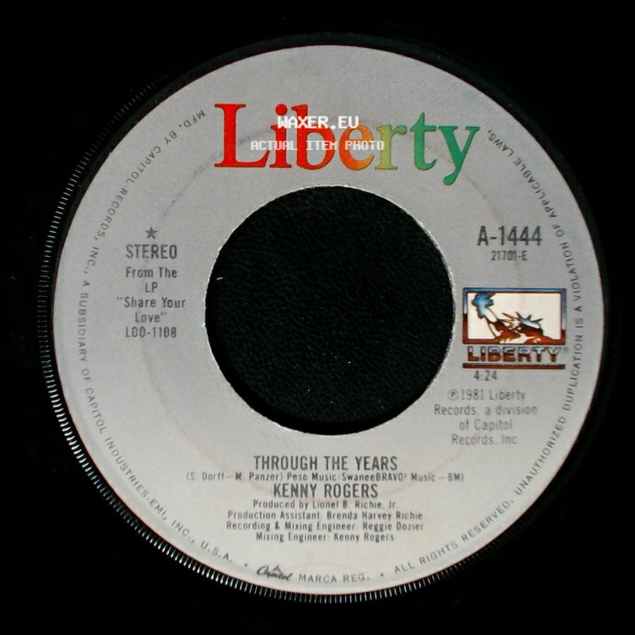 Kenny Rogers - So In Love With You / Through The Years side B