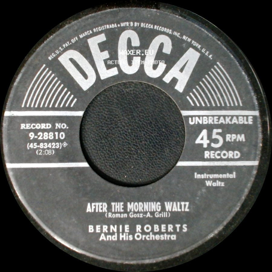 Bernie Roberts And His Polka Orchestra / Bernie Roberts And His Orchestra - Rancho Polka / After The Morning Waltz side B