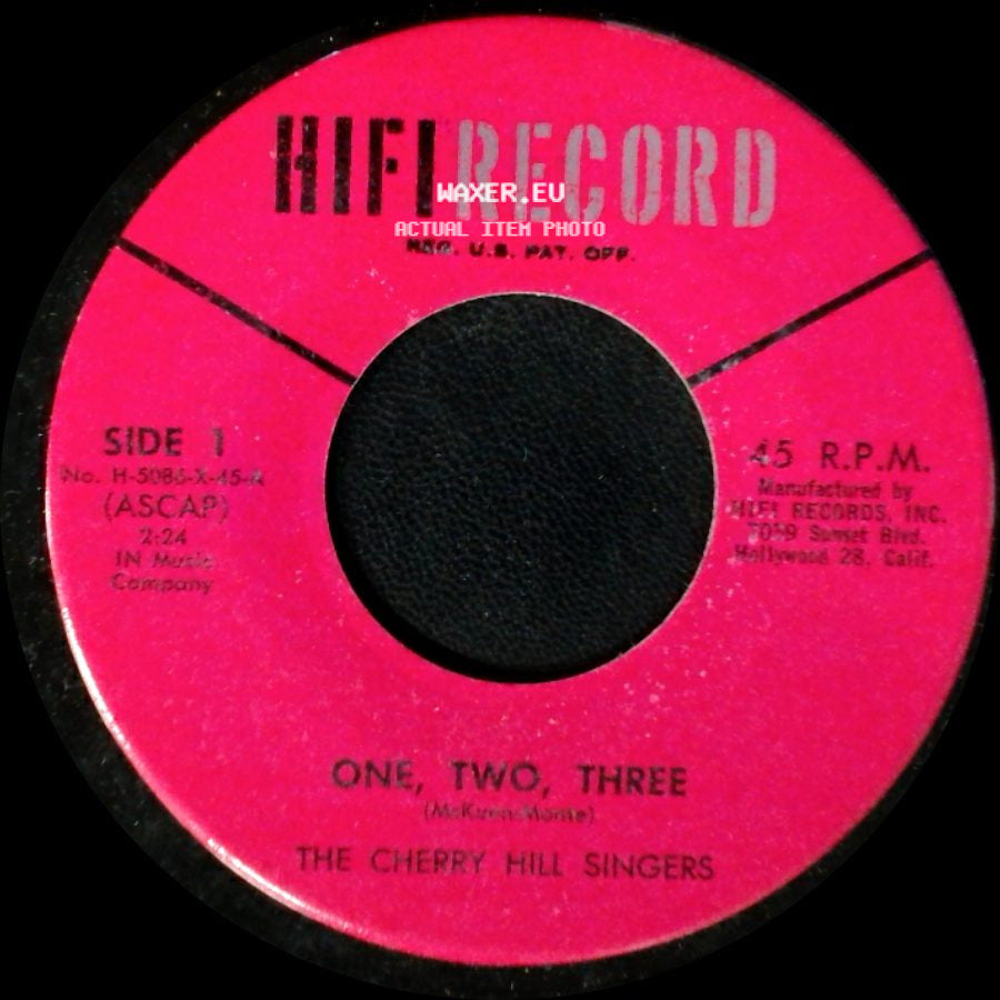 The Cherry Hill Singers - One, Two, Three / Waitin' On The Evening Train side A