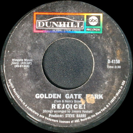 Golden Gate Park / Sonora - Rejoice! / Rejoice! side A