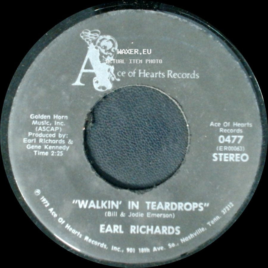 Earl Richards - How Can I Tell Her / Walkin' In Teardrops side B