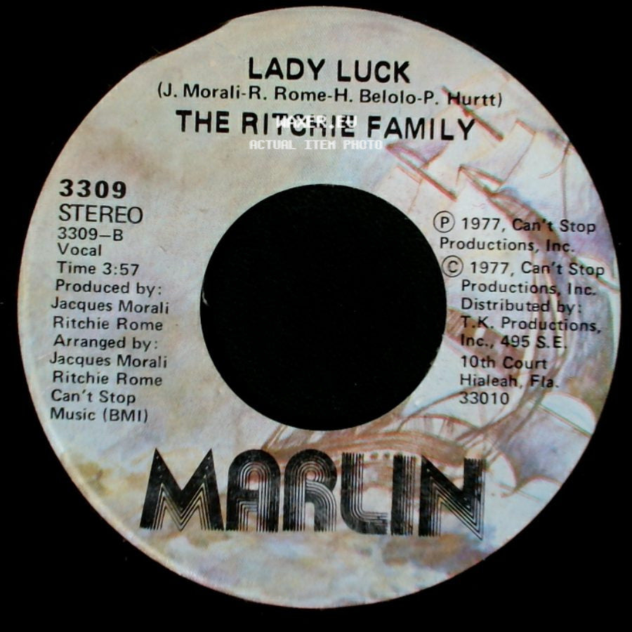 The Ritchie Family - Life Is Music / Lady Luck side B