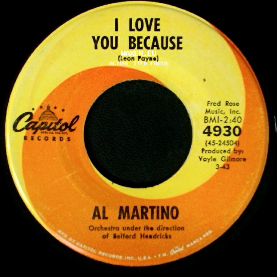 Al Martino - I Love You Because / Merry-Go-Round side A