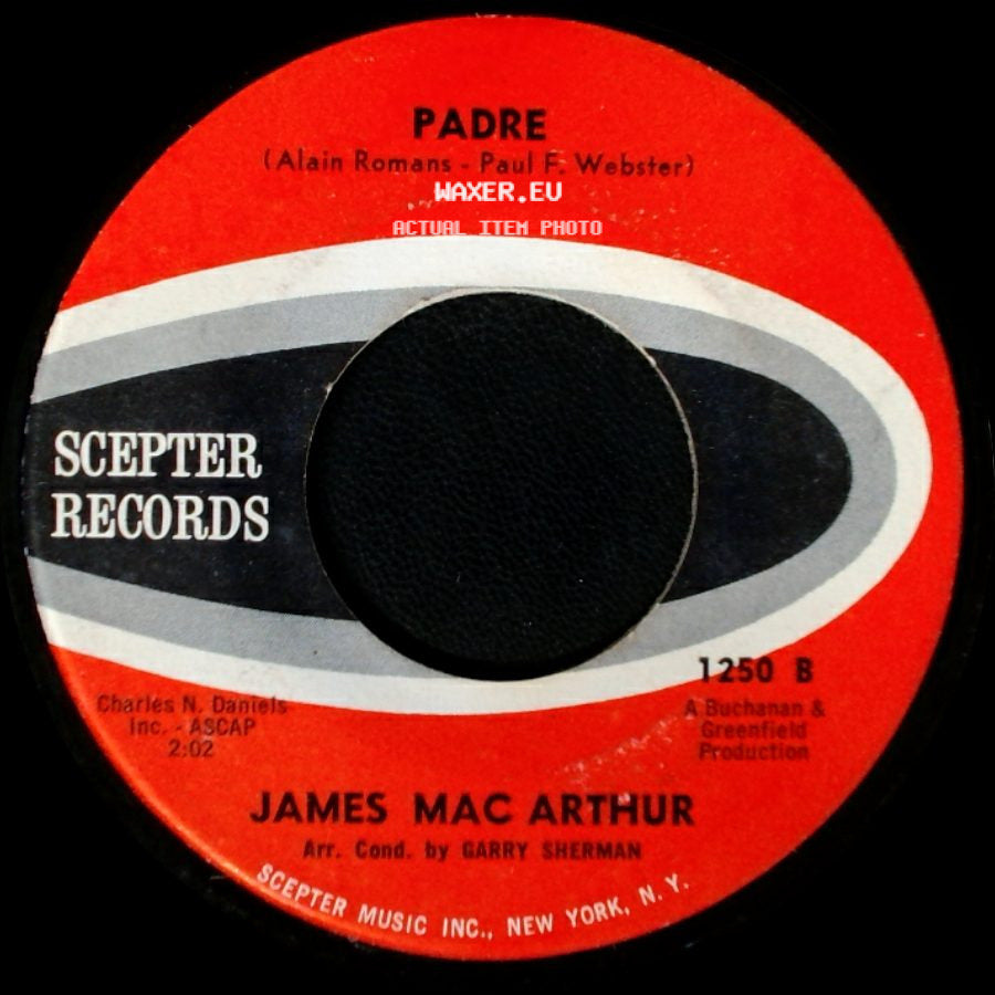 James Mac Arthur - The Ten Commandments Of Love / Padre side B