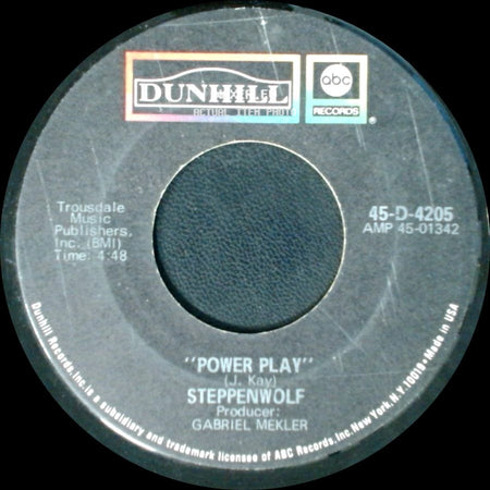 Steppenwolf - Move Over / Power Play side B