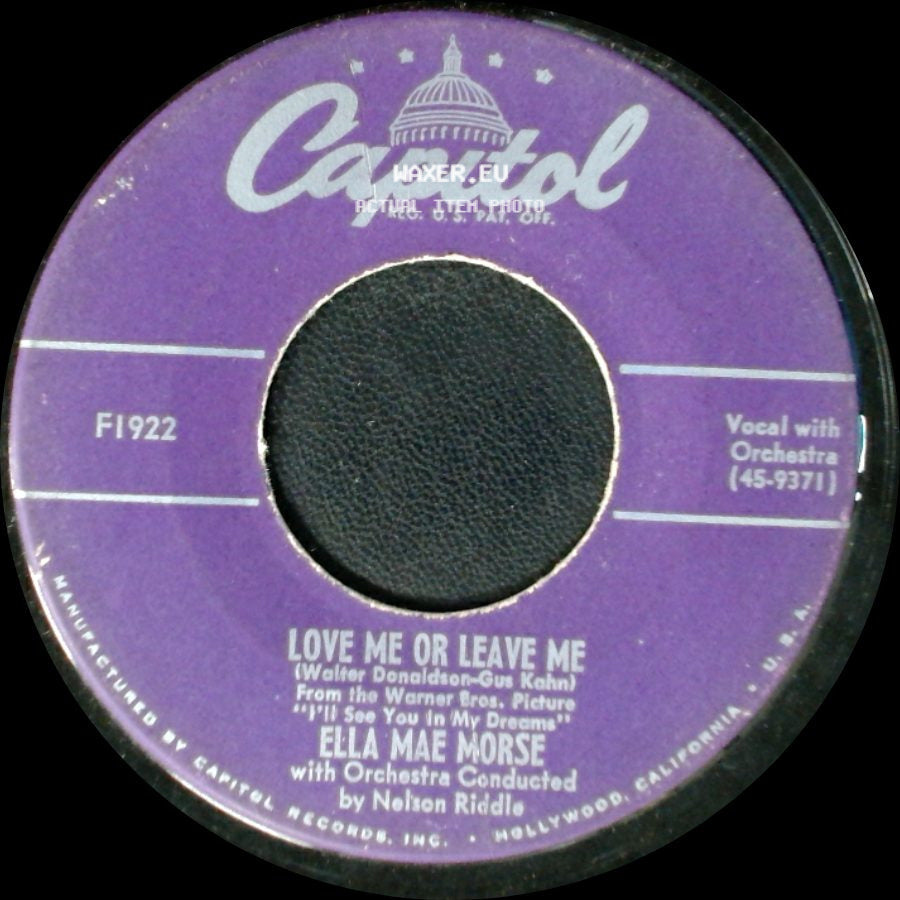 Ella Mae Morse - The Blacksmith Blues / Love Me Or Leave Me side B