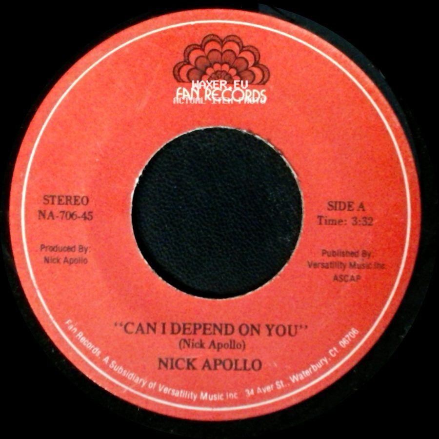 Nick Apollo - Can I Depend On You / "The Italian Delight" (Scungilli Song) side A