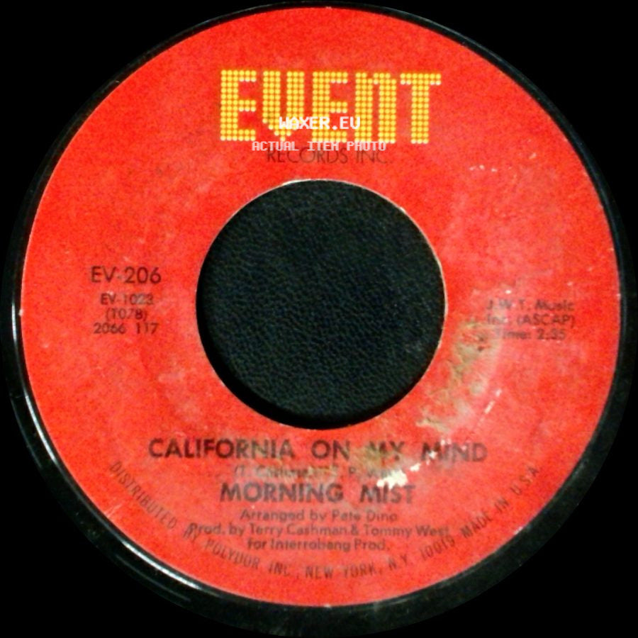 Morning Mist - All The Time It Was You / California On My Mind side B
