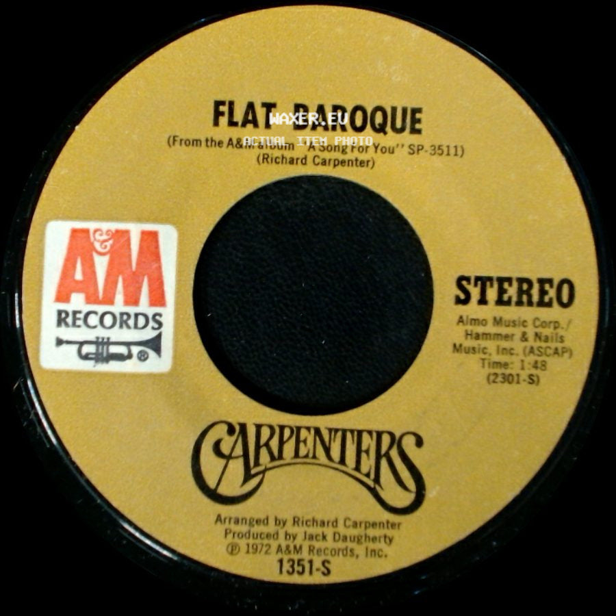 Carpenters - Flat Baroque / It's Going To Take Some Time side A