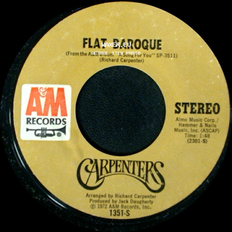 Carpenters - Flat Baroque / It's Going To Take Some Time side A