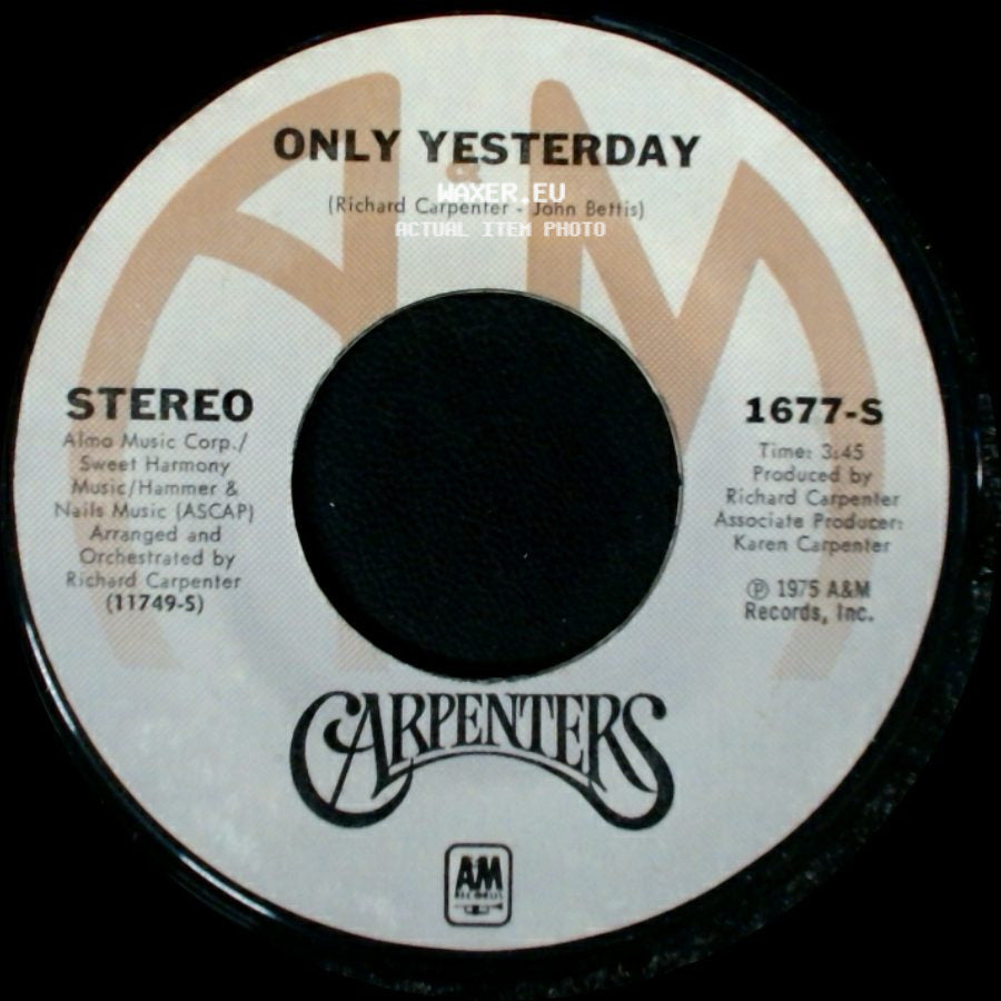 Carpenters - Only Yesterday / Happy side A