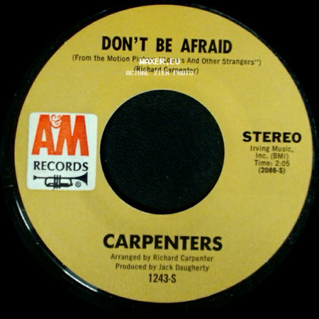 Carpenters - Don't Be Afraid / For All We Know side A