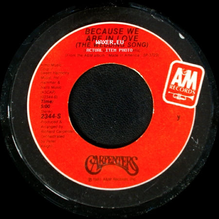 Carpenters - Touch Me When We're Dancing / Because We Are In Love (The Wedding Song) side B
