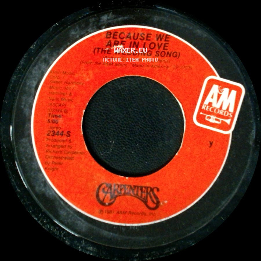 Carpenters - Touch Me When We're Dancing / Because We Are In Love (The Wedding Song) side B