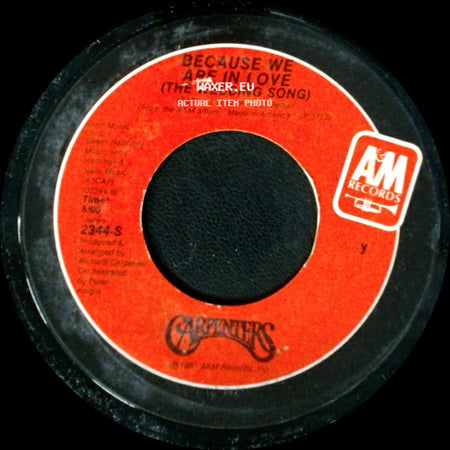Carpenters - Touch Me When We're Dancing / Because We Are In Love (The Wedding Song) side B