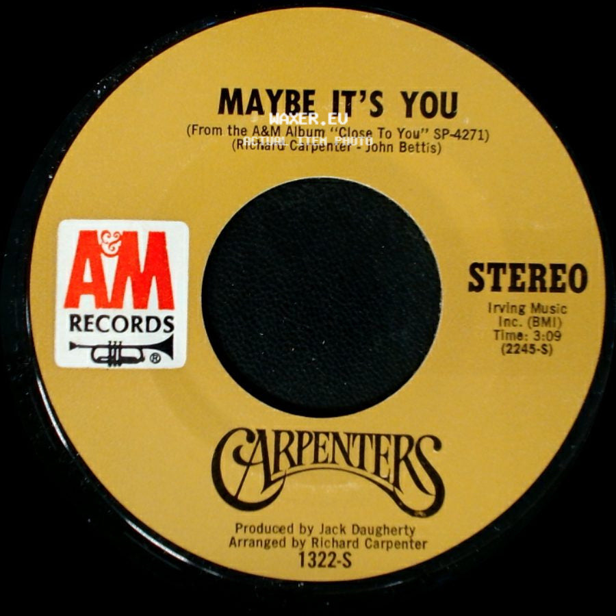 Carpenters - Hurting Each Other / Maybe It's You side B